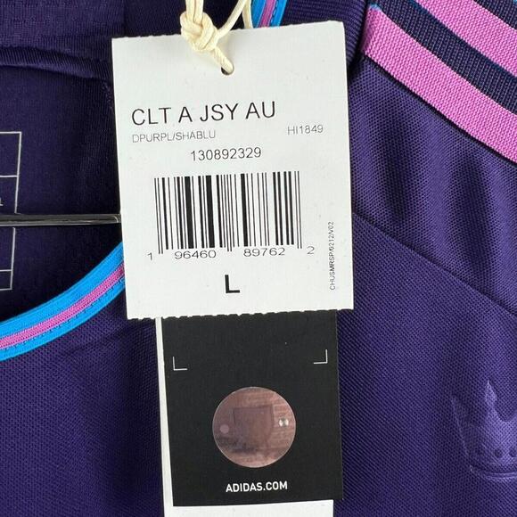 Charlotte FC 2024 Away Jersey Adidas Authentic Purple Size L Slim Fit MLS NWT - Picture 7 of 9